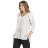 Bonnie Long Sleeve Top Black/white Stripe - Willow and Vine