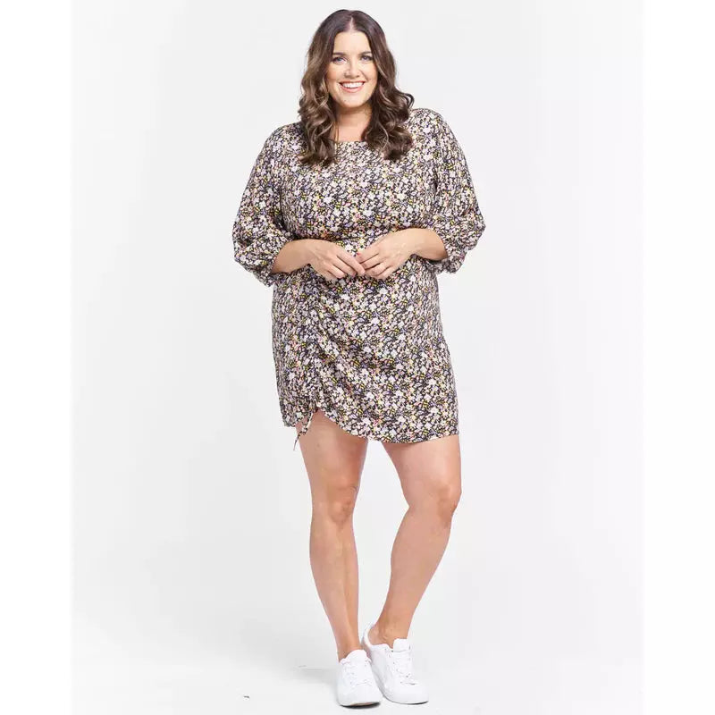 Celina Dress - Black Ditsy - Willow and Vine