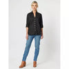 Emma Rib Detail Shirt - Black - Willow and Vine