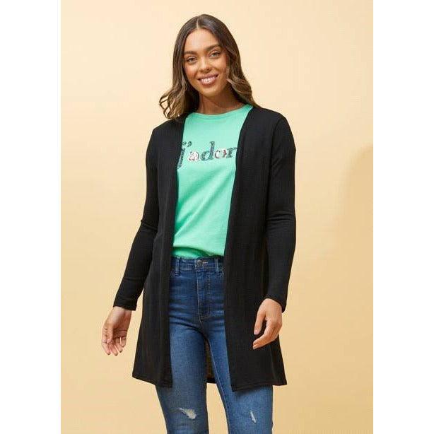 Long Sleeve Cardigan Black - Willow and Vine