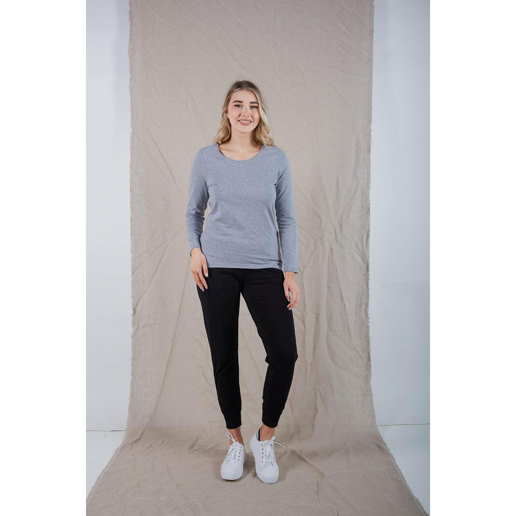 The Long Sleeve Curve Hem Top - Willow and Vine